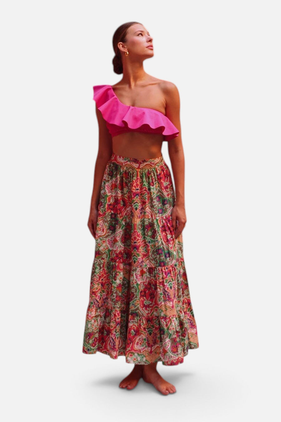 Cleobella Mae Bikini Top in Magenta – side view