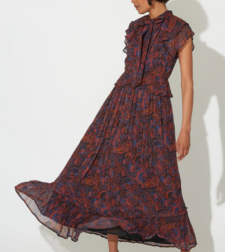 Cleobella Nicolette Ankle Dress in Retrograde Paisley – side view