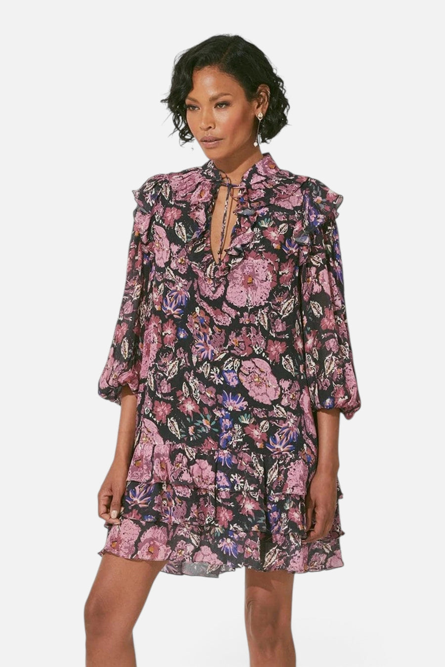 Cleobella Samaya Mini Dress in Jolie Floral – side view