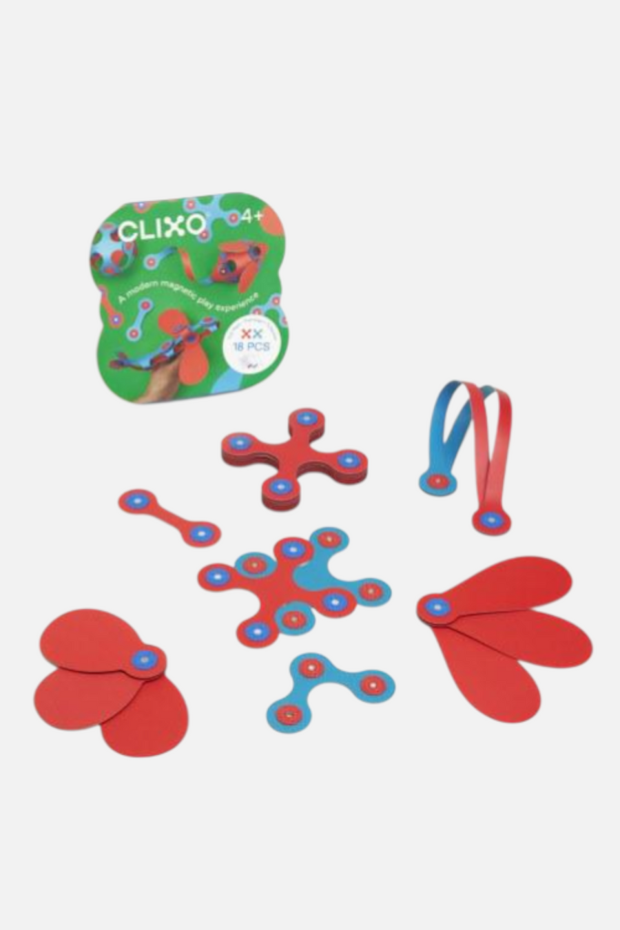 Clixo Itsy Pack in Flamingo & Turquoise – back view