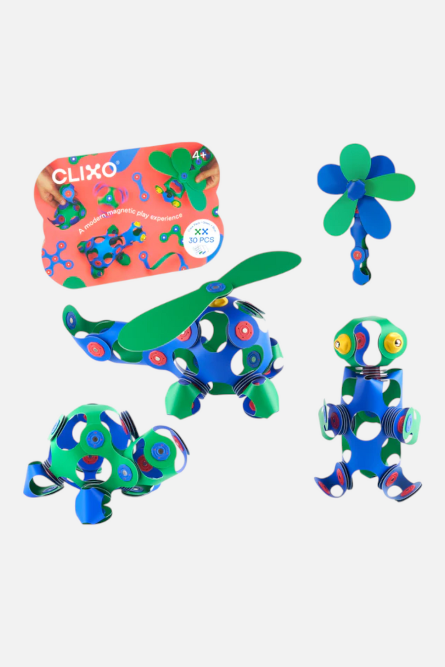 Clixo Kid's Crew Pack in Blue/Green – back view