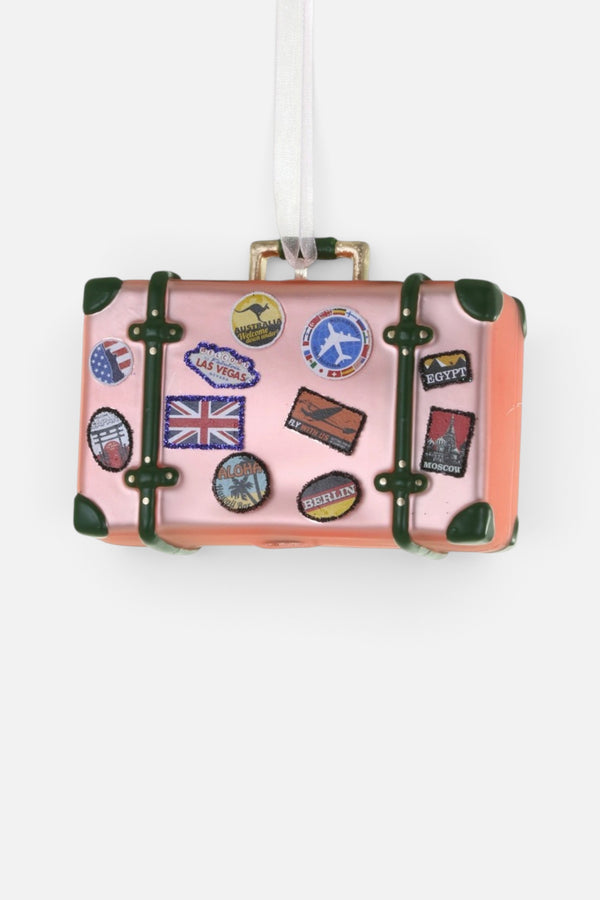 Cody Foster Bon Voyage Suitcase Ornament in Pink