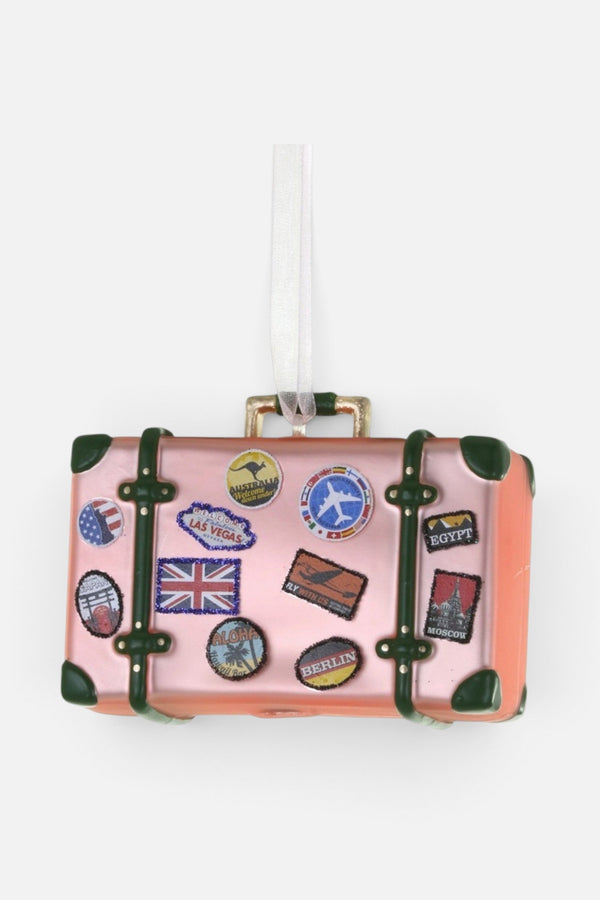 Cody Foster Bon Voyage Suitcase Ornament in Pink