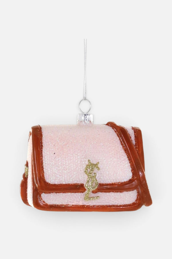 Cody Foster Pink Designer Bag Ornament with Trim