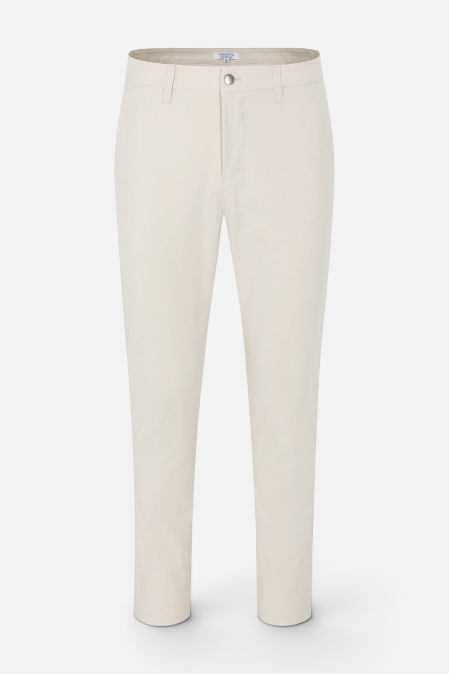 Collars & Co Apex Tech Pant in Ivory – front view