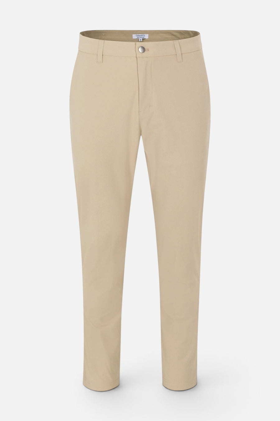 Collars & Co Apex Tech Pant in Light Beige – front view