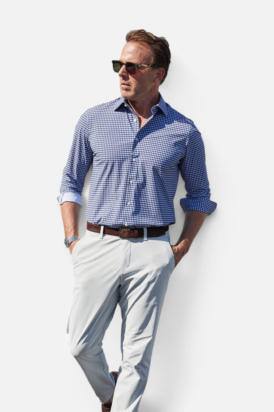 Collars & Co Apex Tech Pant in Light Grey – detail