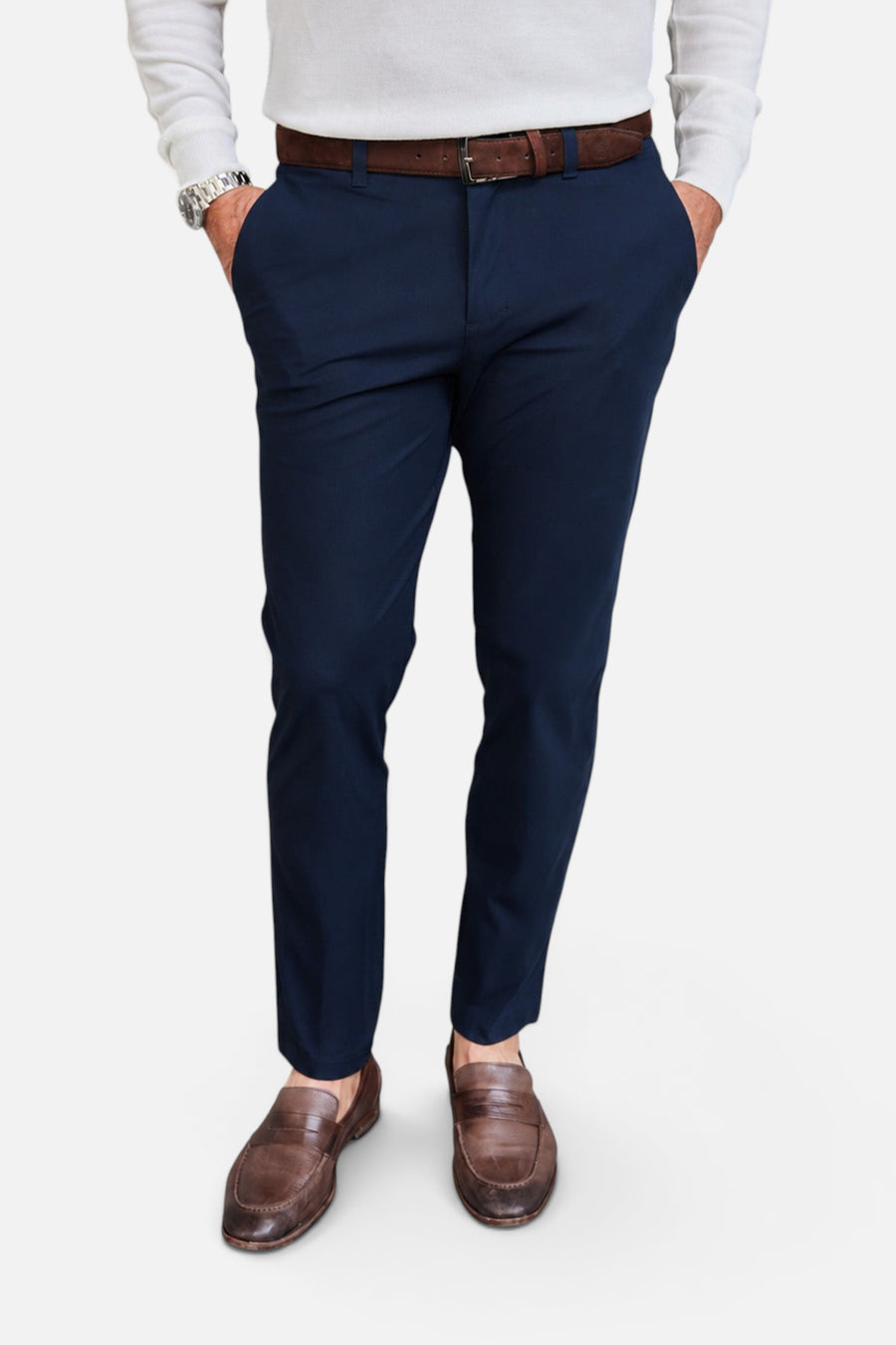 Collars & Co Apex Tech Pant in Navy – back view