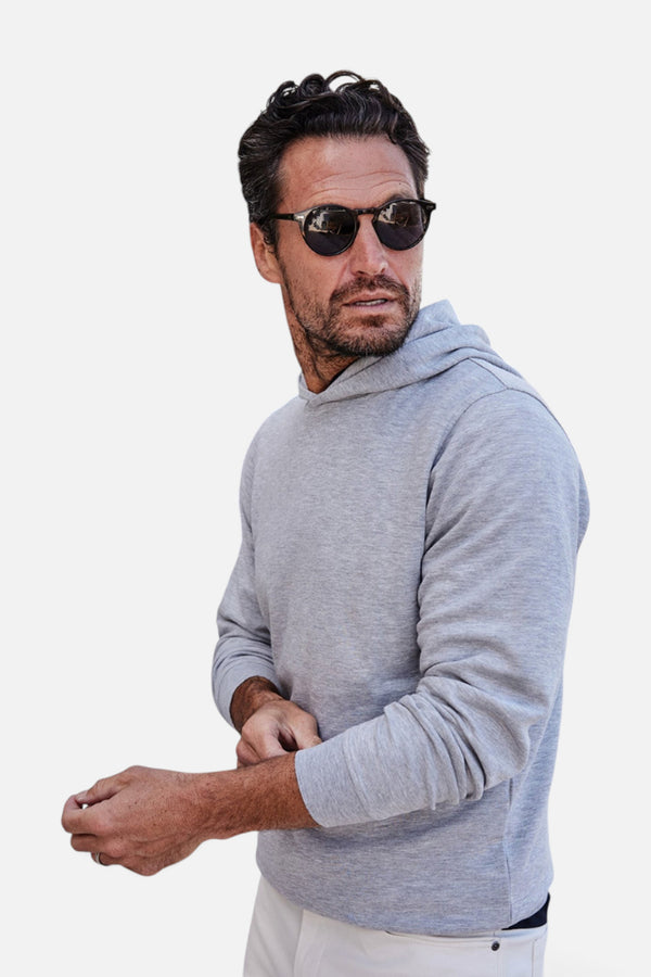 Collars & Co Cloud Cotton Hoodie in Light Grey