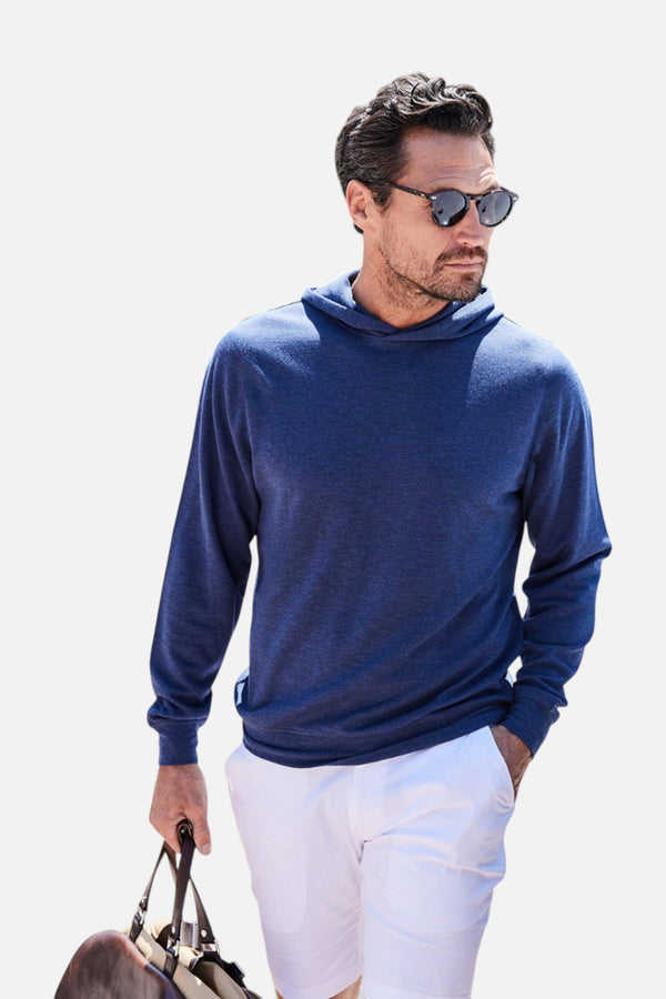 Collars & Co Cloud Cotton Hoodie in Navy
