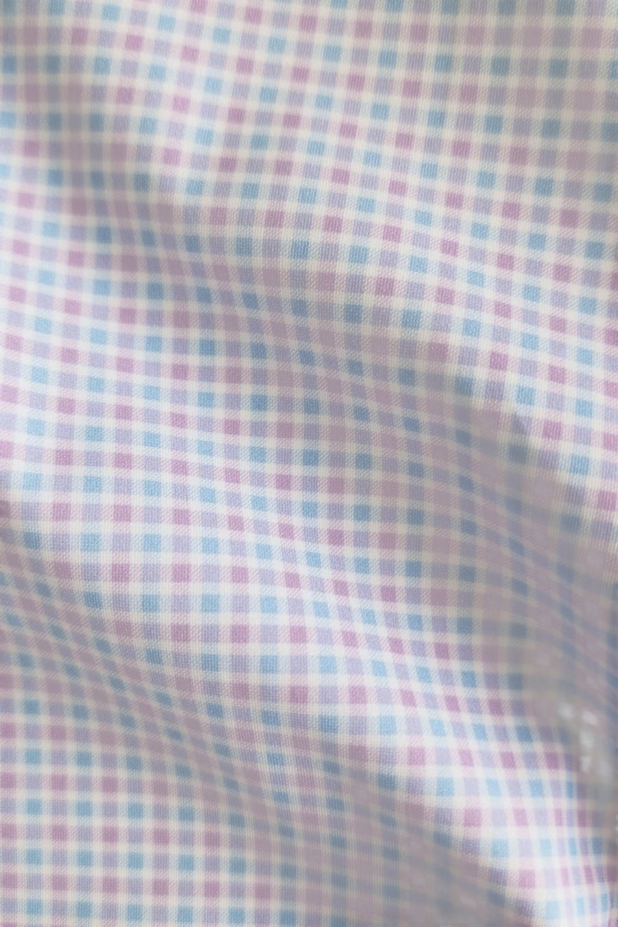 Collars & Co Men's Apex Performance Dress Shirt in Lavender & Blue Gingham – side view