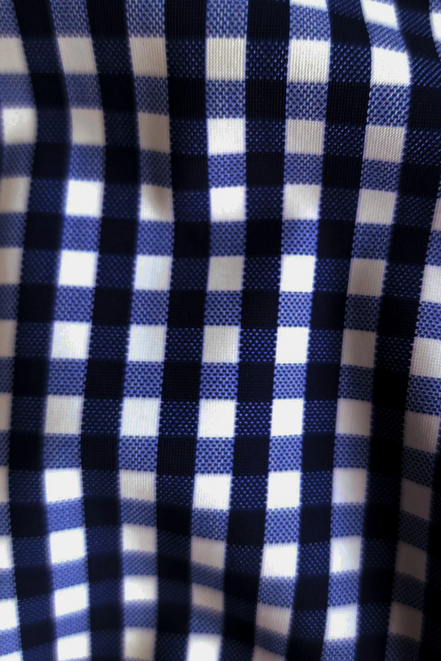 Collars & Co Men's Apex Performance Dress Shirt in Navy Gingham – back view