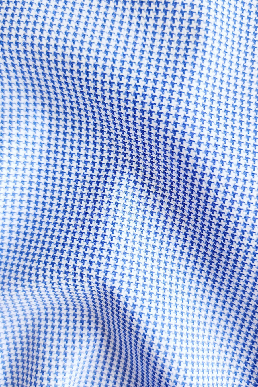 Collars & Co Men's Apex Performance Dress Shirt in Steel Blue Micro Grid – back view