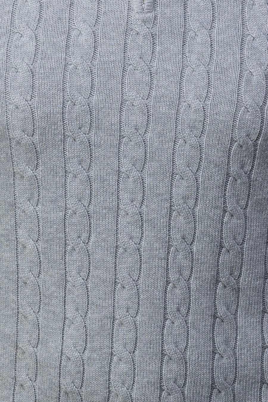 Collars & CO Men's Kensington Cable Knit Quarter Zip Sweater in Grey – side view