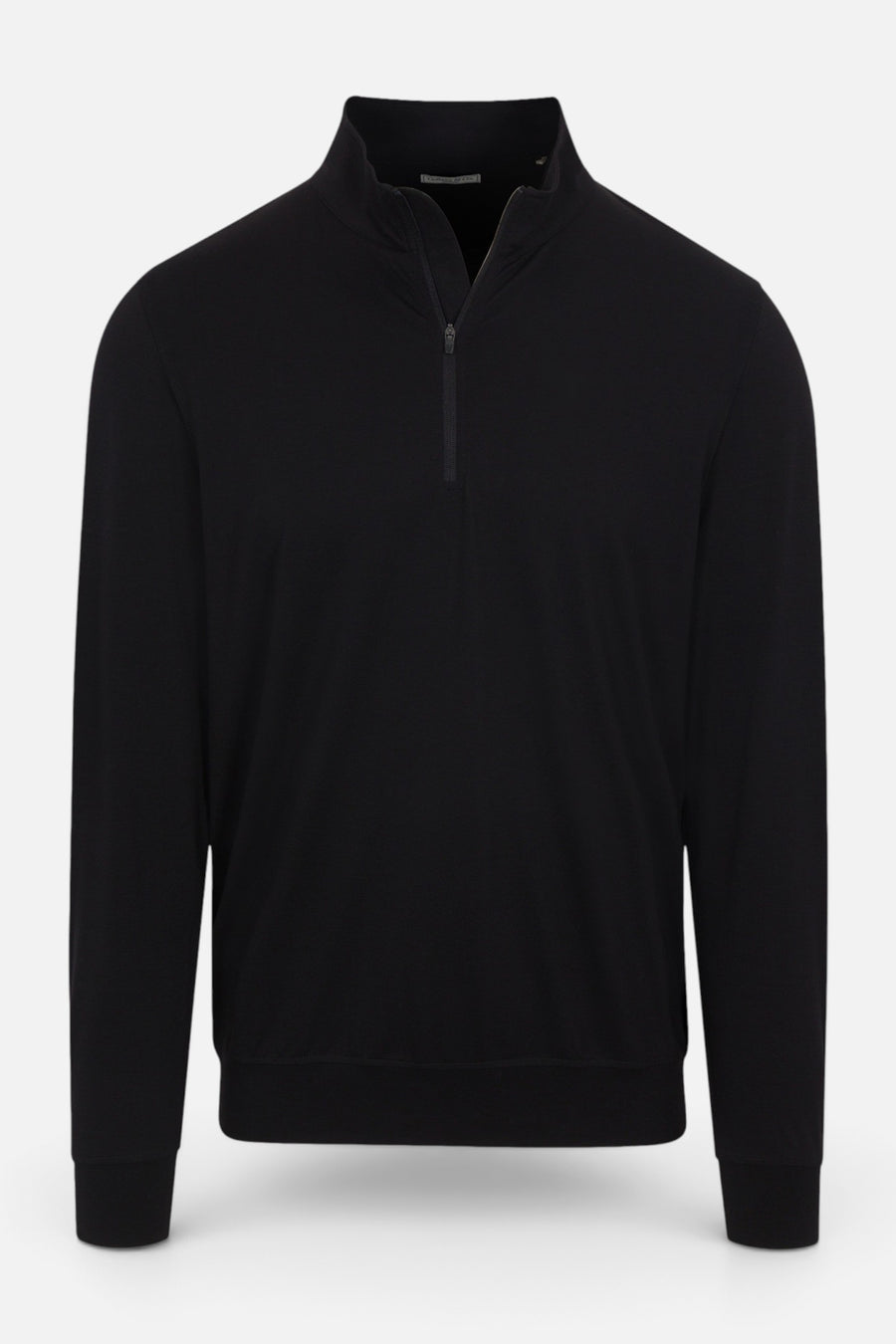 Collars & Co Velocity Performance Quarter Zip in Black – front view