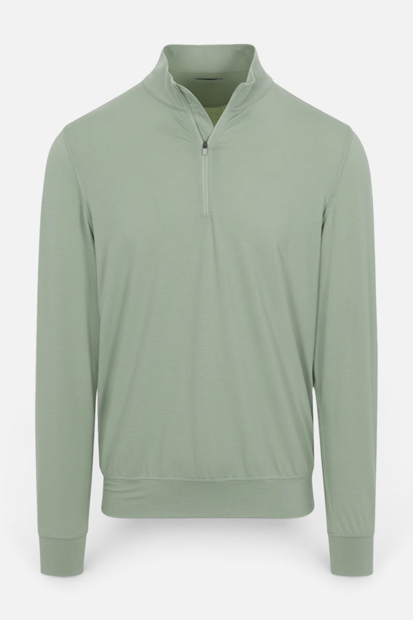 Collars & Co Velocity Performance Quarter Zip in Light Green