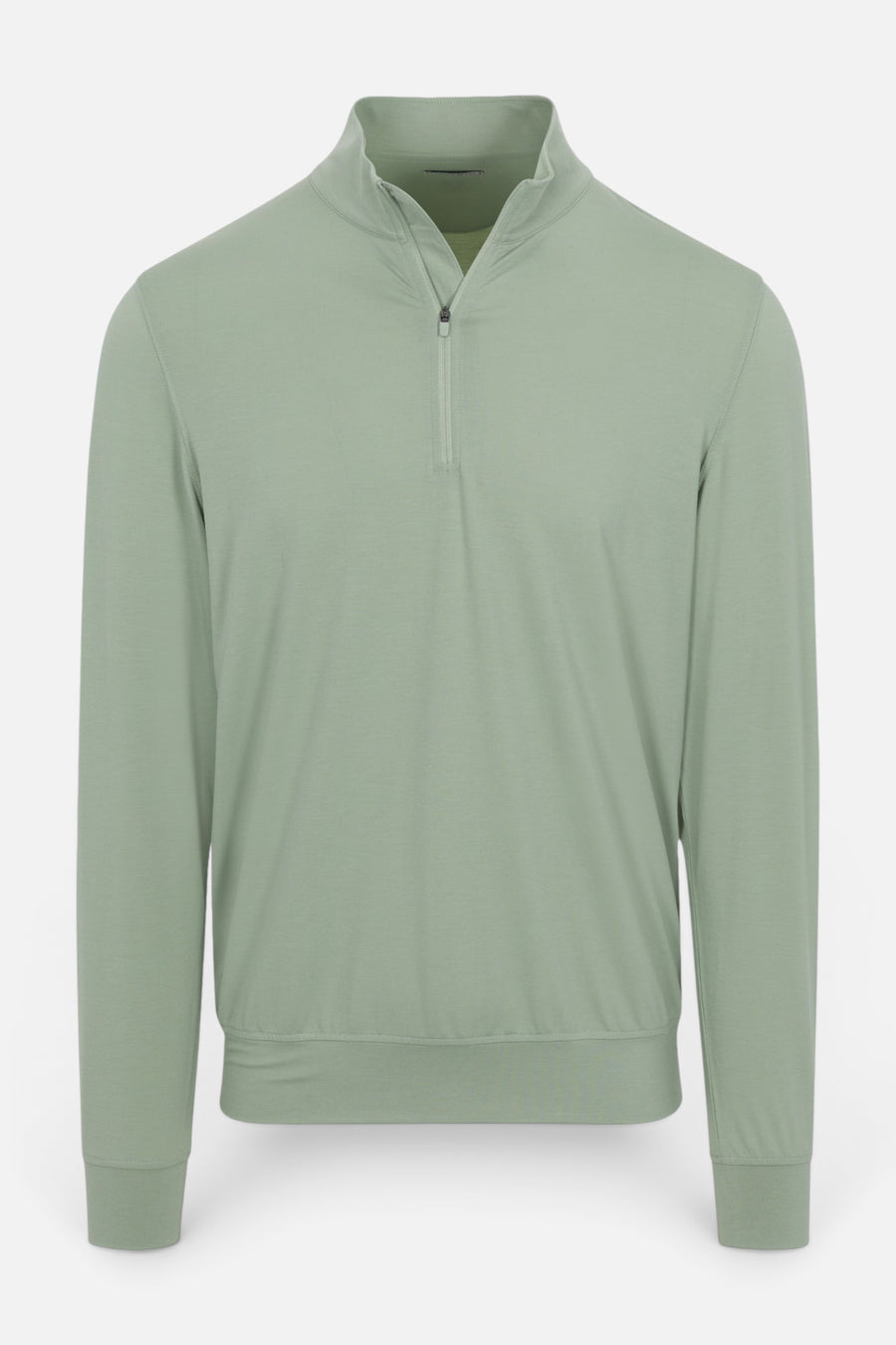 Collars & Co Velocity Performance Quarter Zip in Light Green – front view