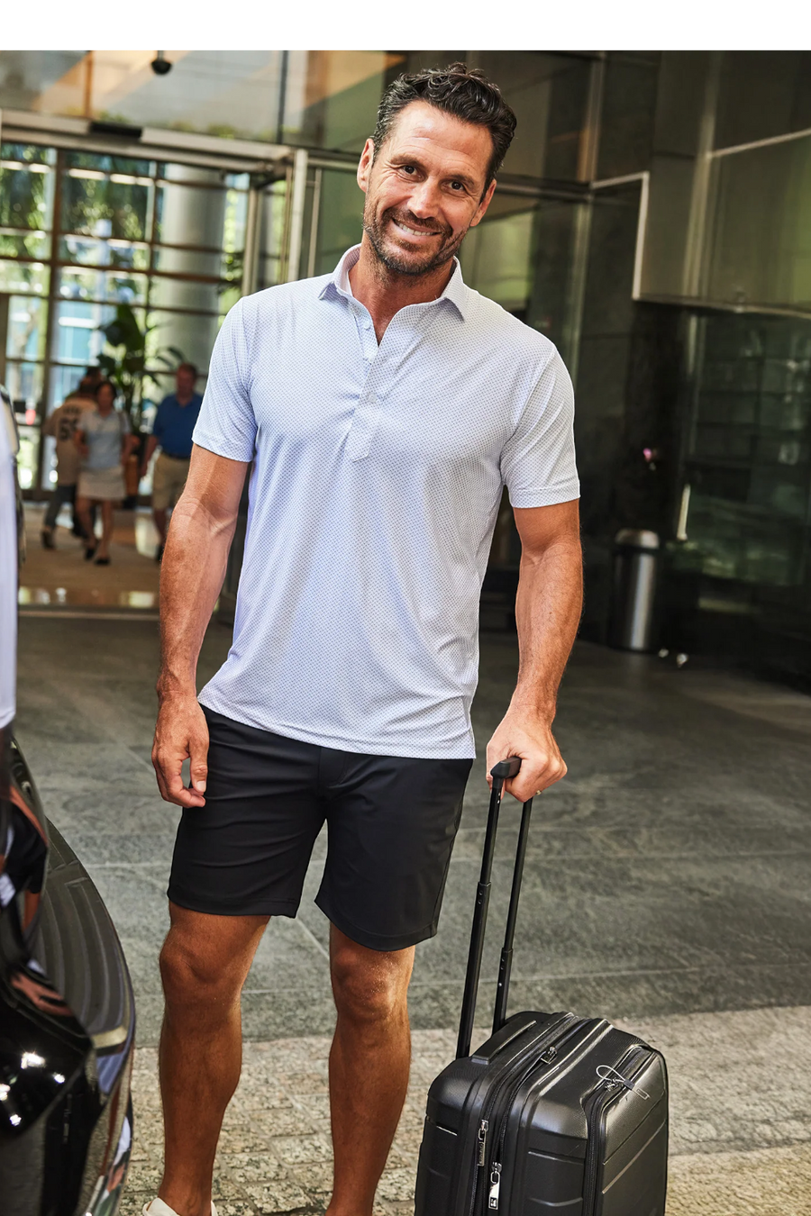 Collars & Co Velocity Pull-On Performance Shorts in Black – back view