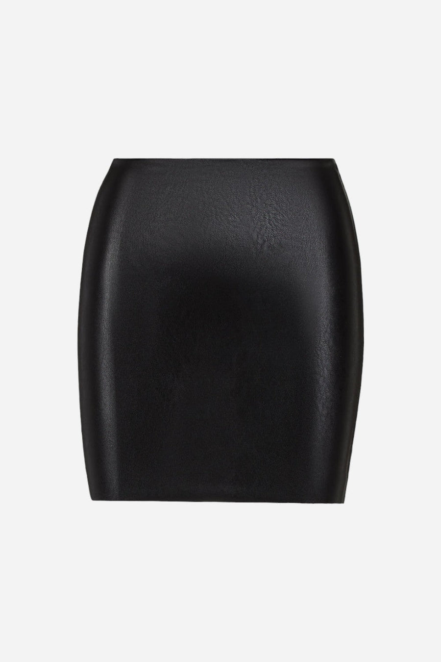 Commando Faux Leather Micro-Mini Skirt in Black – front view
