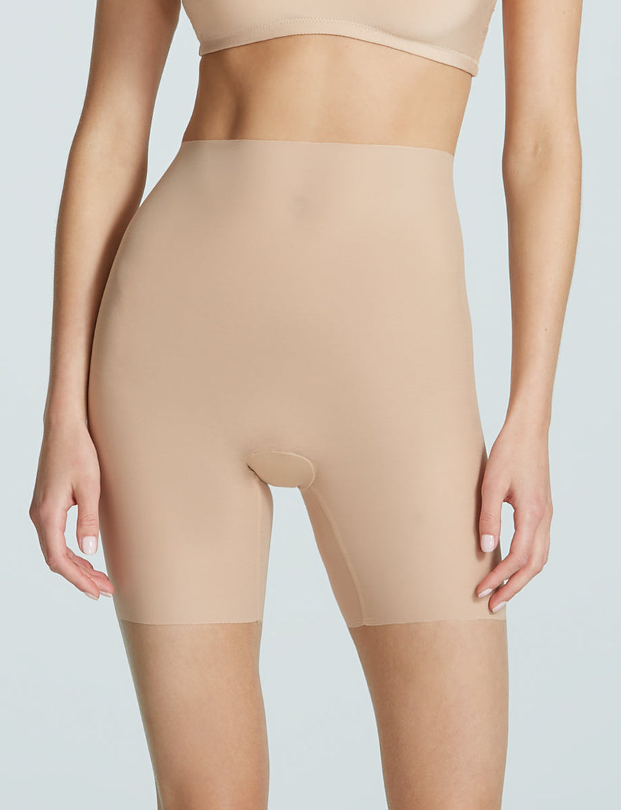 Commando Featherlight Control Short in Beige – back view