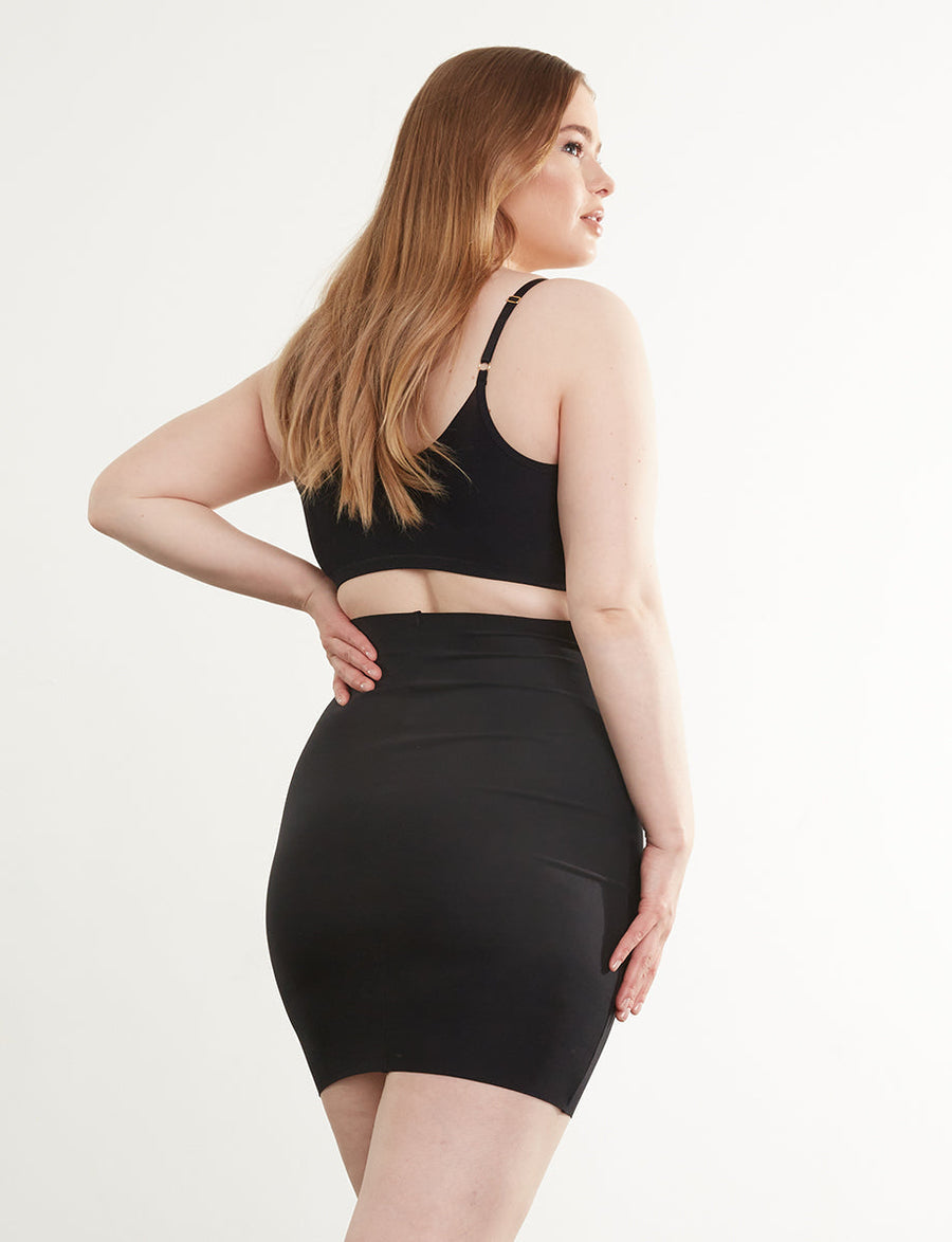 Commando Half Slip With Control Shorts in Black – side view