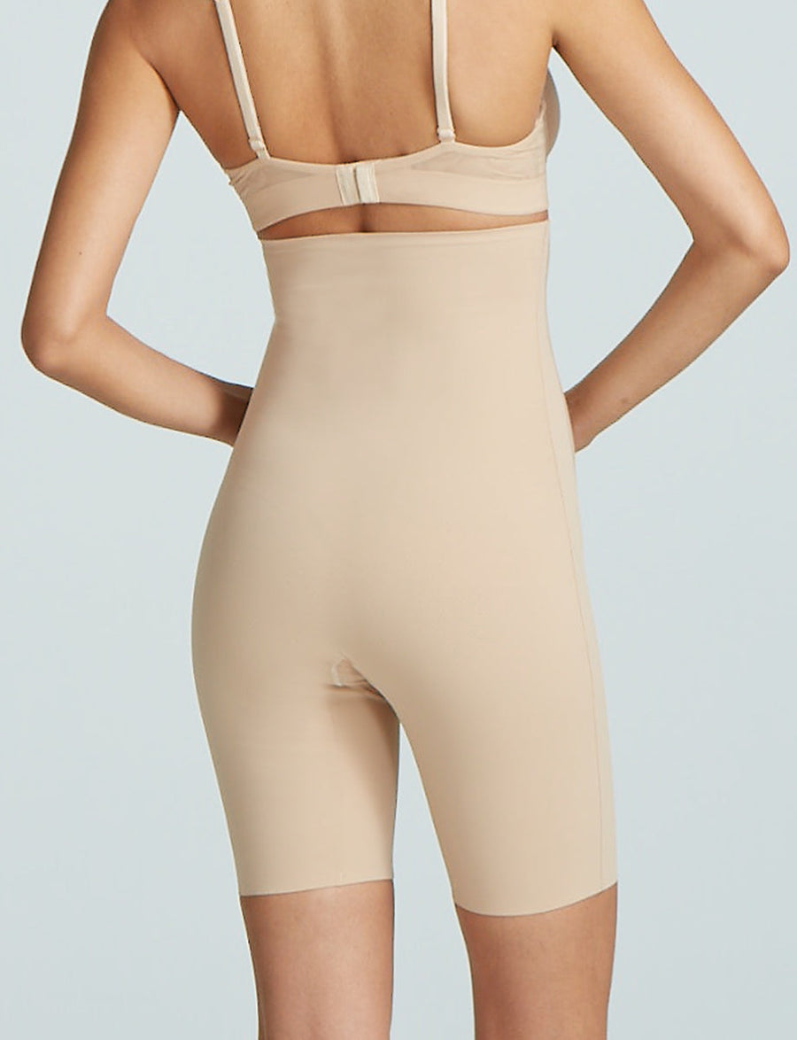 Commando Luxe Control High Waisted Short in Beige – back view