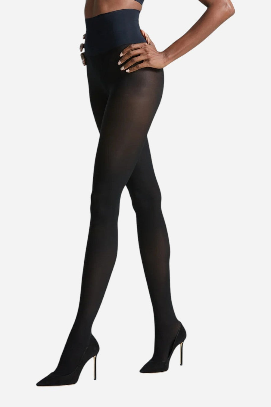 Commando The Semi Opaque Tights in Black – side view