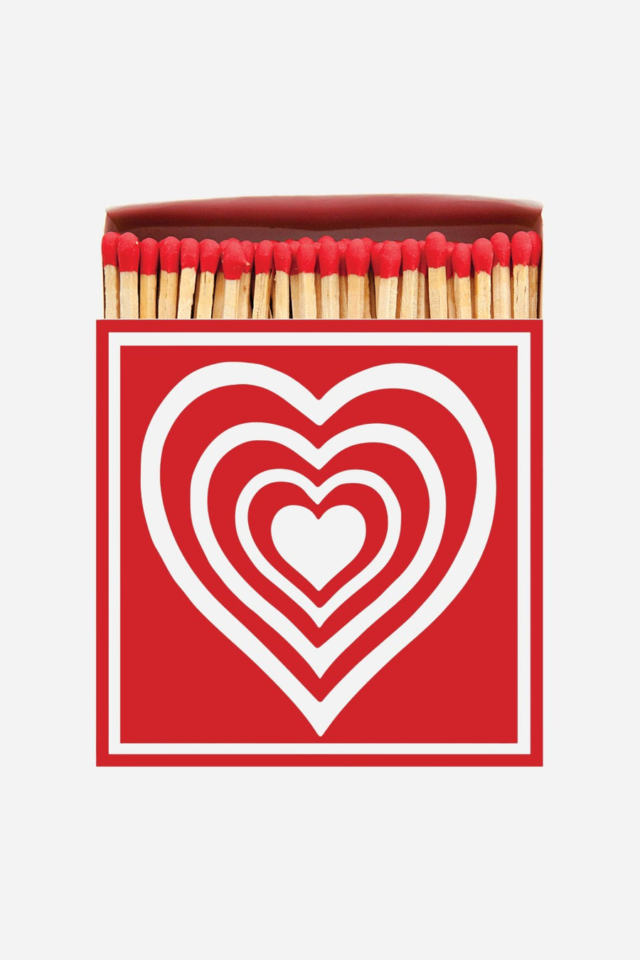 Concentric Heart Square Matches – front view