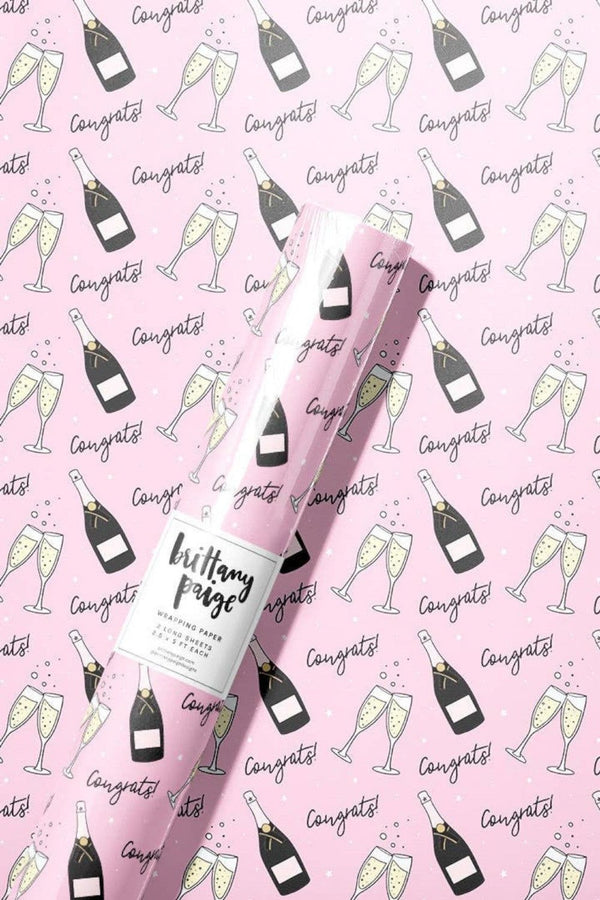 Congrats Champagne Wrapping Paper