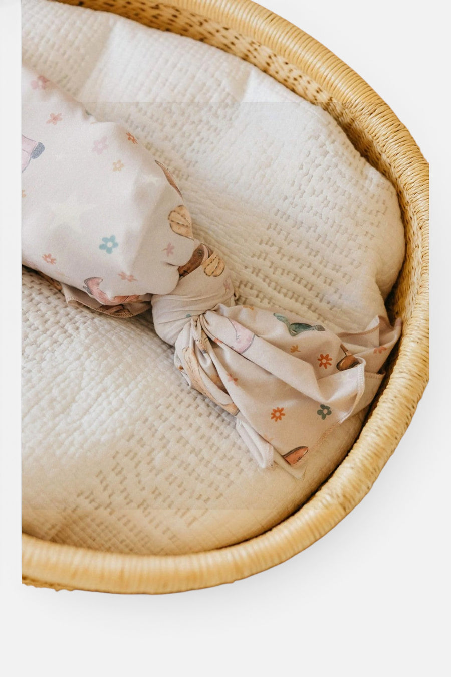 Copper Pearl Cheyenne Swaddle Blanket – side view
