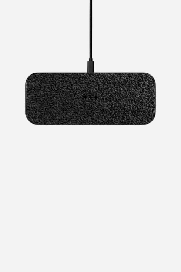 Courant Catch 2 Wireless Leather Charger in Black
