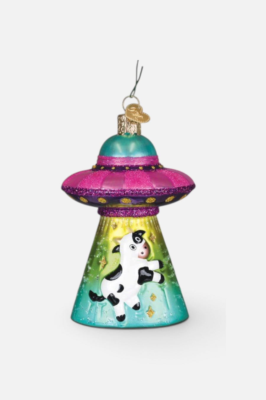 Cow Abduction Ornament – front view