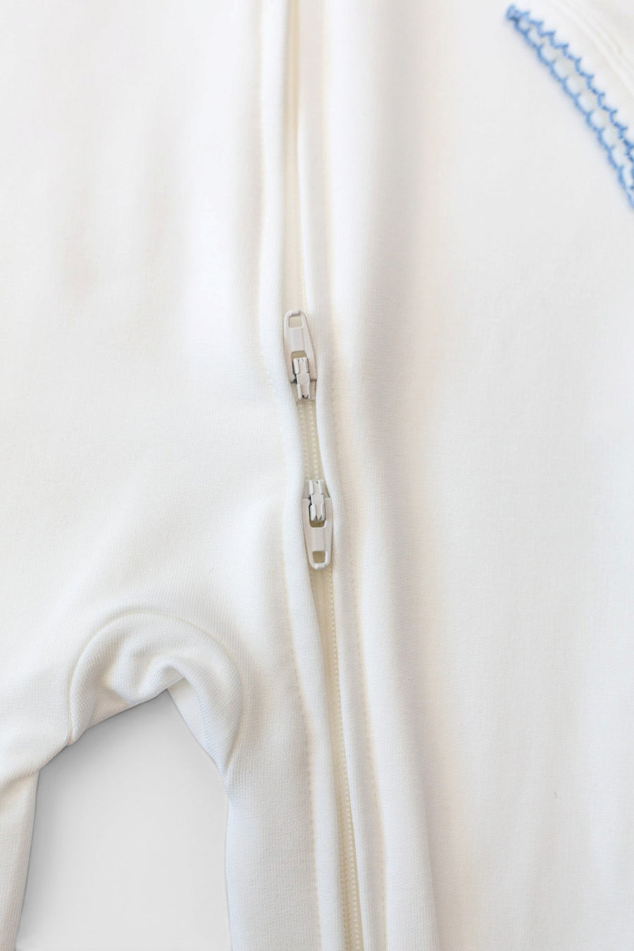 Cowboy Boot Embroidered Pip Zip Romper – flat lay