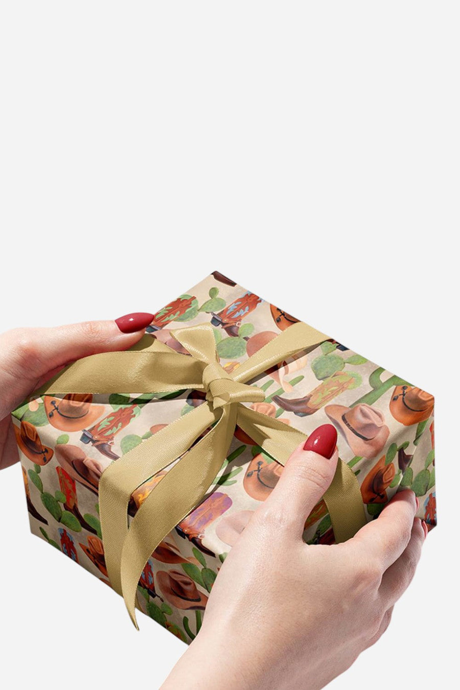Cowboy Gift Wrapping Paper – back view