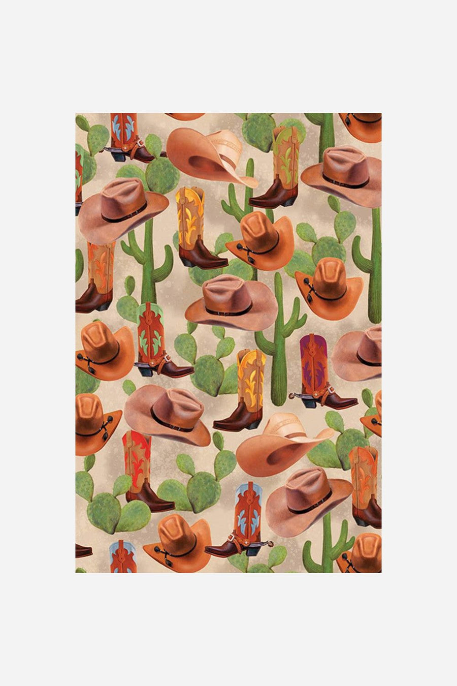 Cowboy Gift Wrapping Paper – front view