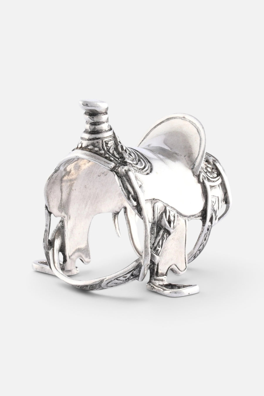 Cowboy Saddle Napkin Ring – side view