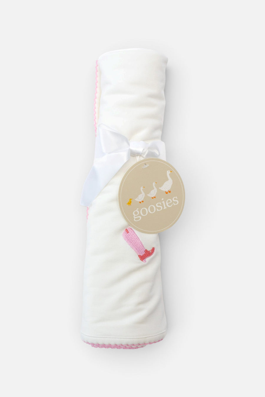 Cowgirl Boot Embroidered Pip Blanket – back view