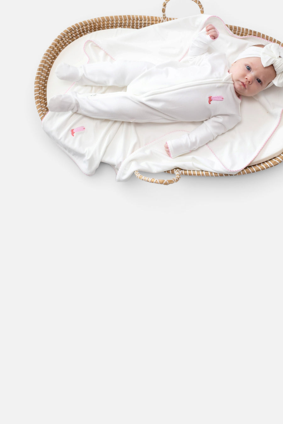 Cowgirl Boot Embroidered Pip Blanket – detail