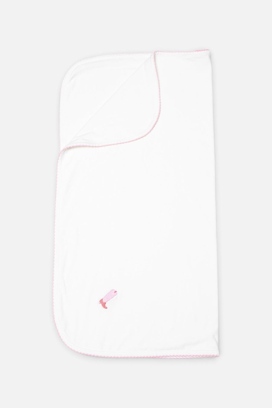 Cowgirl Boot Embroidered Pip Blanket – front view