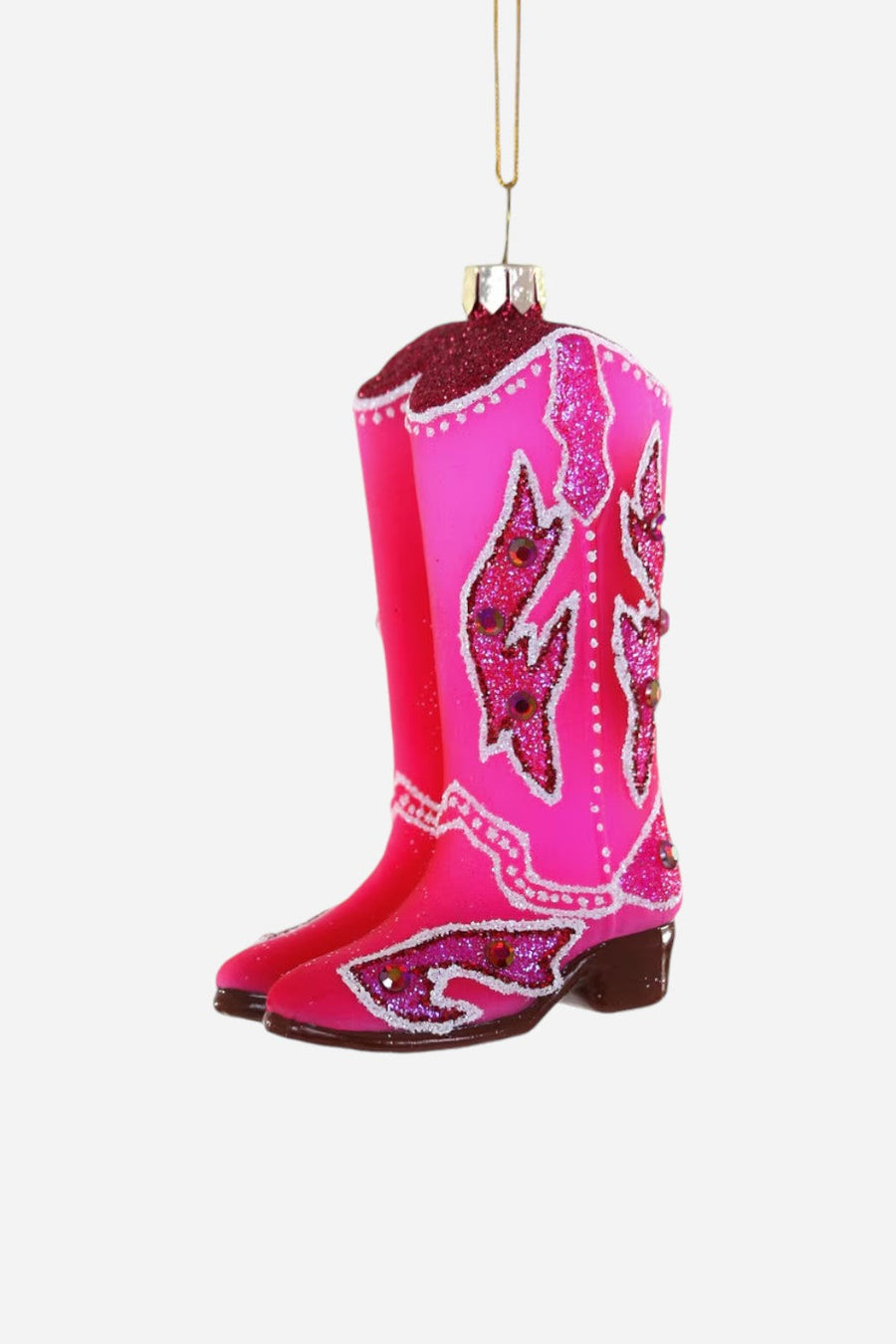 Cowgirl Boots Ornament – front view