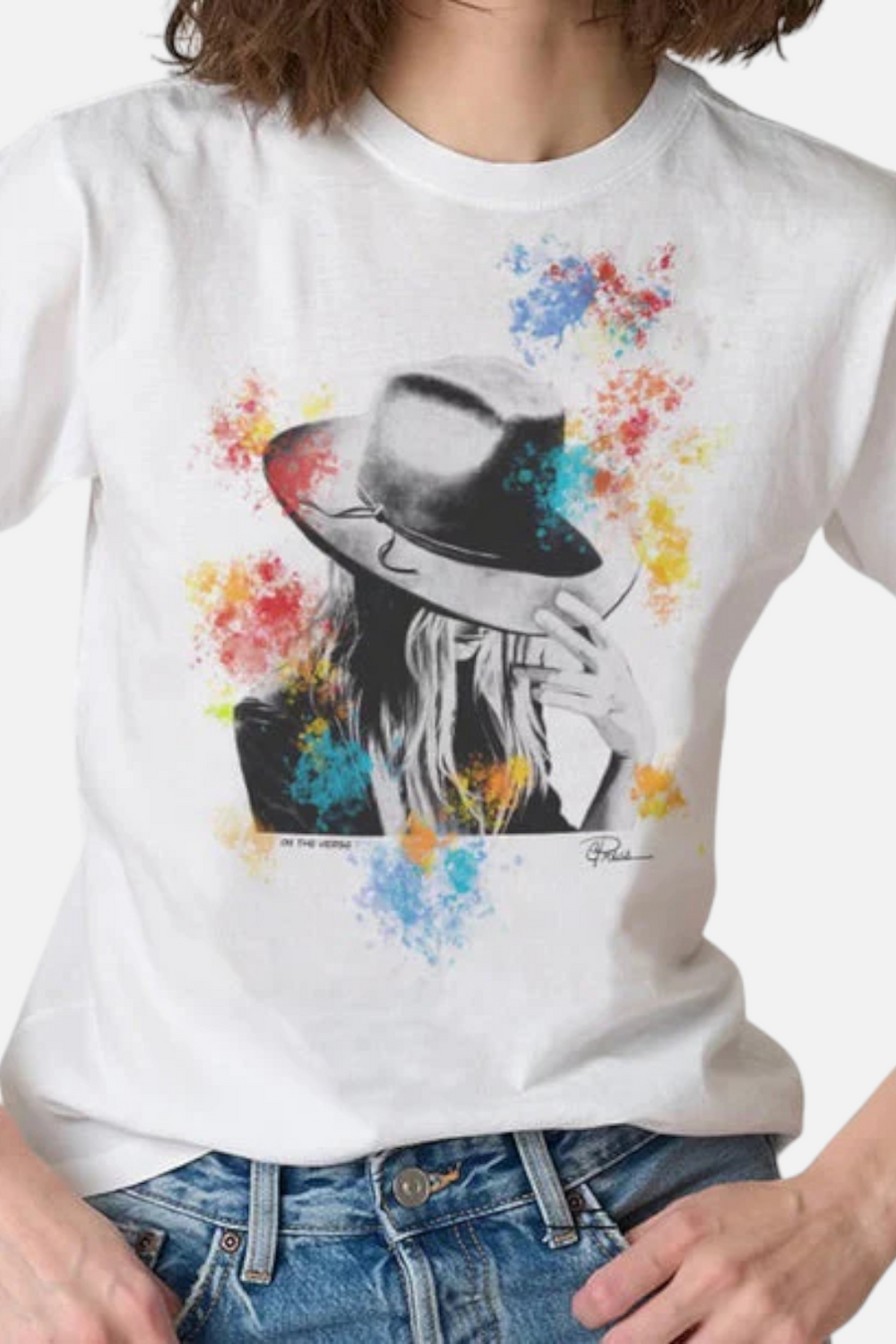 Cpress On The Verge Mushie Tee in Worn White – front view