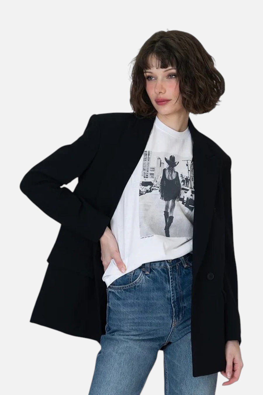 CPress Studio Lost In The City Mushie Tee in White – detail