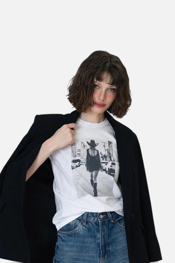 CPress Studio Lost In The City Mushie Tee in White