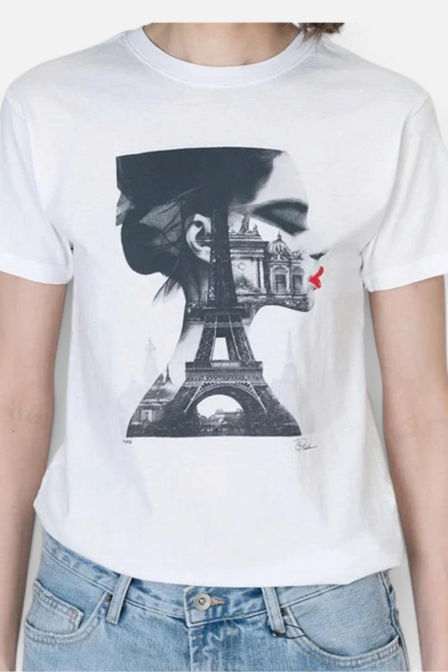 CPress Studio Paris Mushie Tee in White – back view