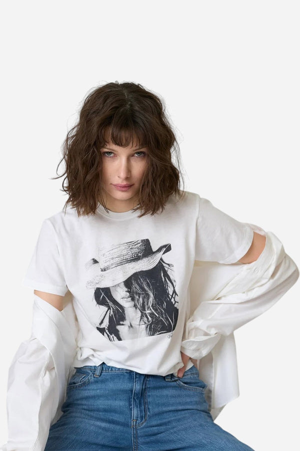 CPress Studio Pioneer Mushie Tee in Worn White