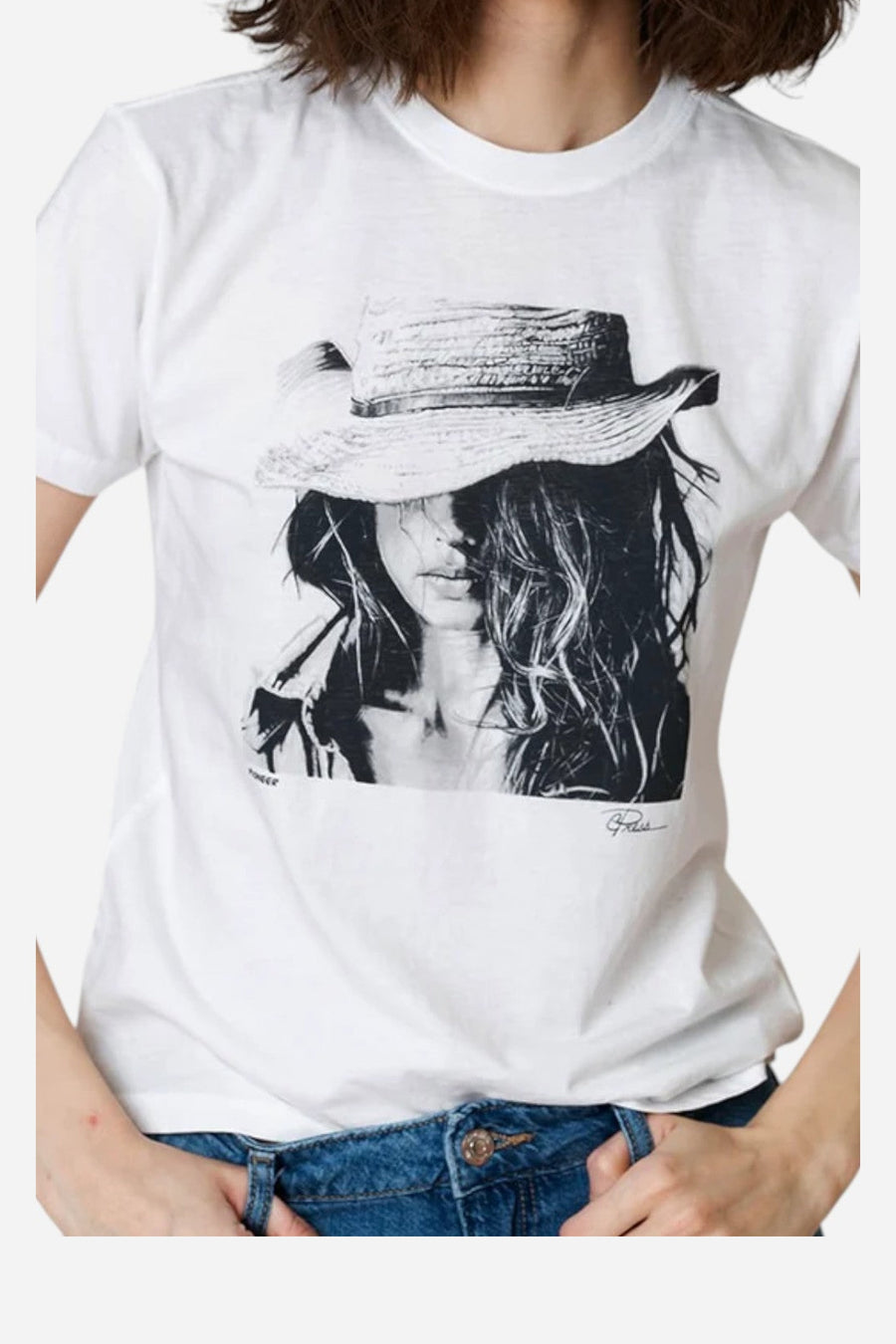 CPress Studio Pioneer Mushie Tee in Worn White – side view