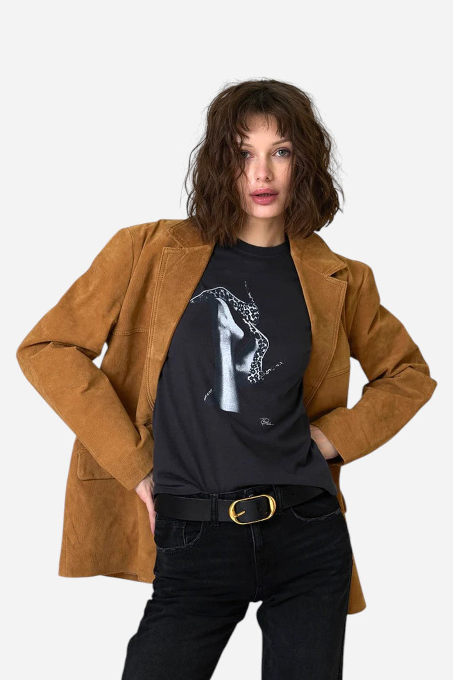 CPress Studio Rest & Play Mushie Tee in Worn Black – back view