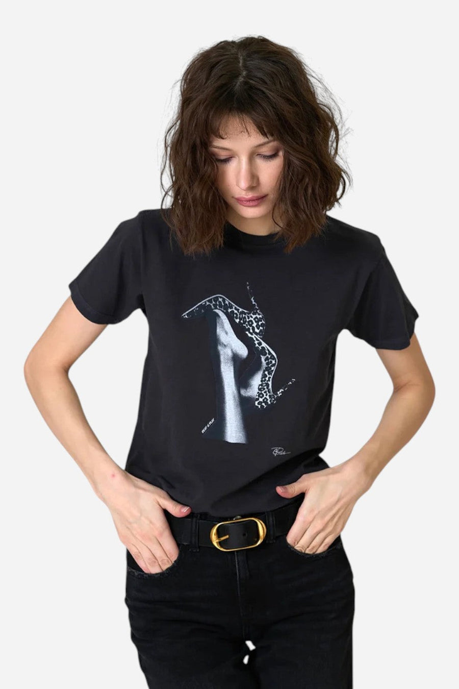 CPress Studio Rest & Play Mushie Tee in Worn Black – side view