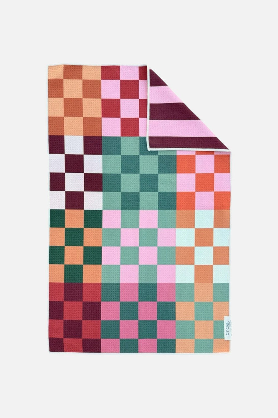 Crae Home Color Study Reversible Tea Towel – back view