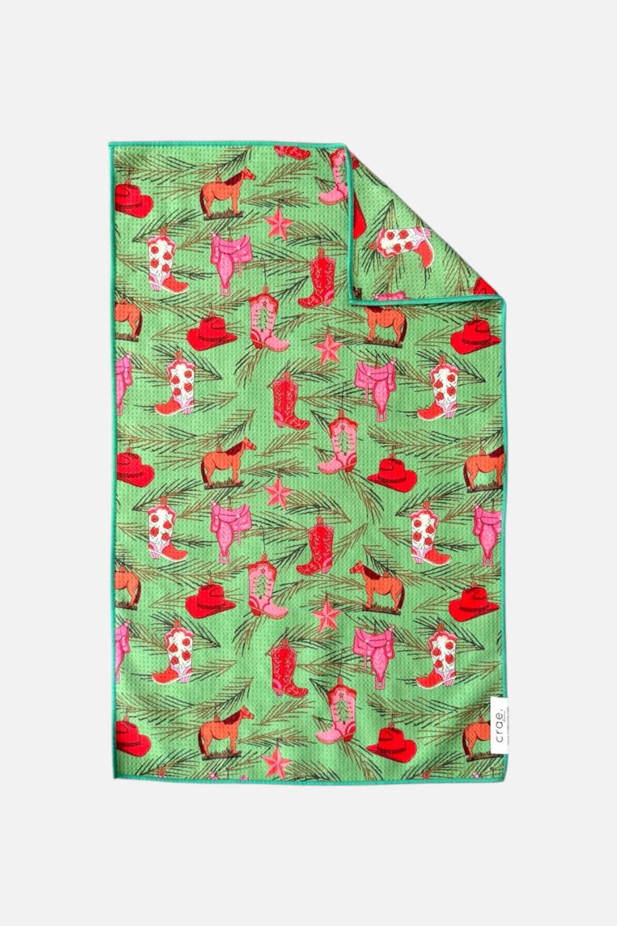 Crae Home Country Christmas Double-Sided Tea Towel – front view